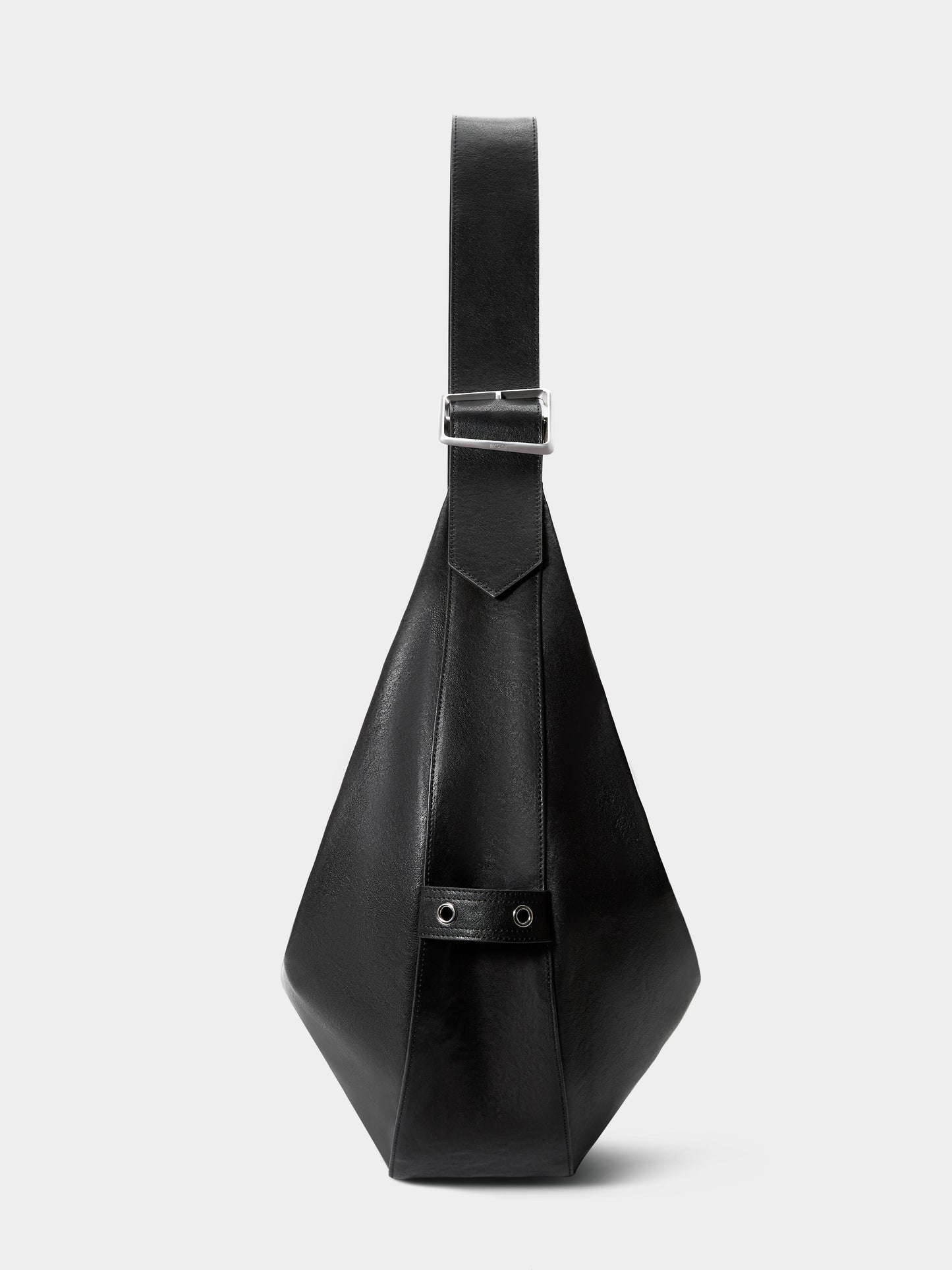 Large Crescent Leather Cross Body Bag