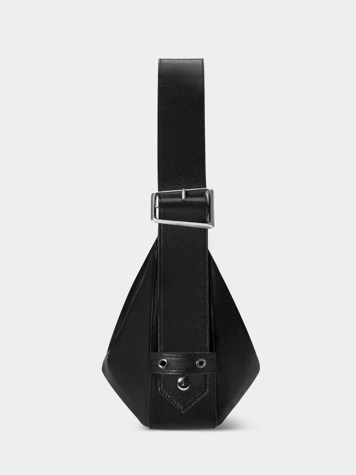 Medium Crescent Leather Shoulder Bag