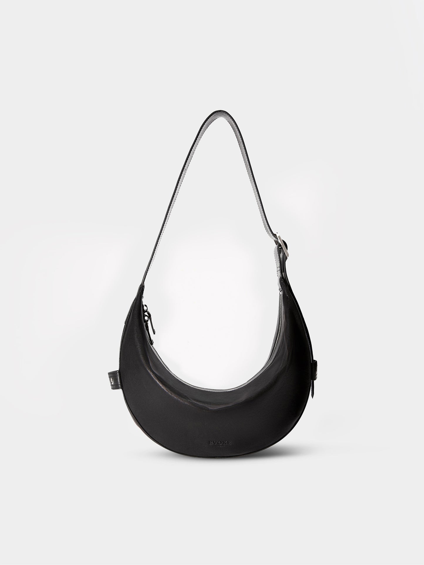Medium Crescent Leather Shoulder Bag